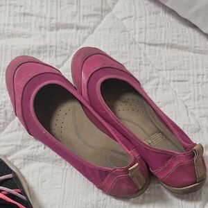 Clarks Pink Flats Camp Shoes